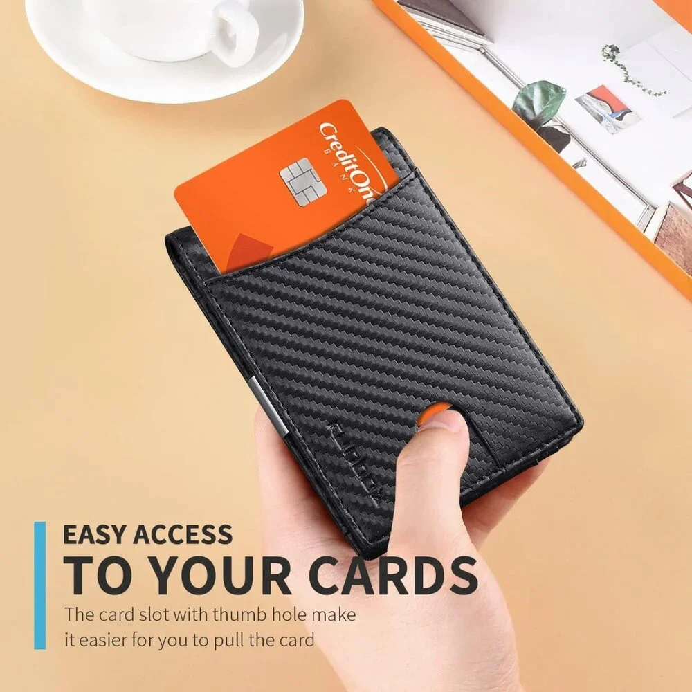 New Money Clip Slim Wallets for Men RFID Blocking 11 Card Holder Minimalist Smal